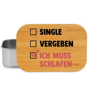 Single Vergeben Schlafen - Lunch Box - Silber - Vorne