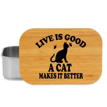 Cat Life is beautiful - Lunch Box - silver - Front