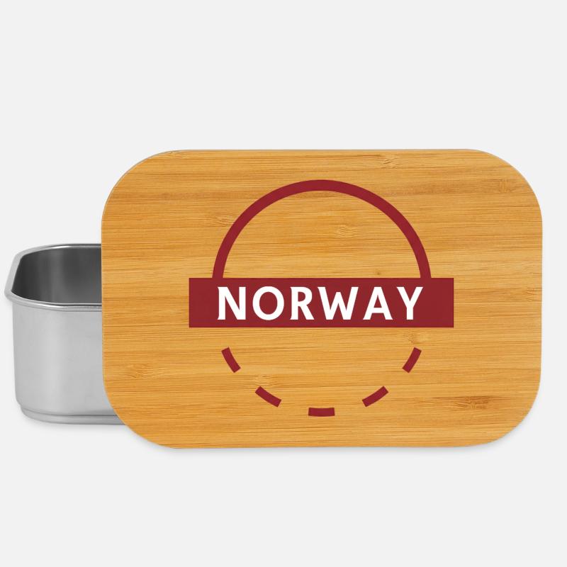 Norwegen Bogen Emblem - Lunch Box - Silber