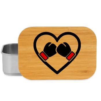 Boxen Herz Handschuhe Sport Passion - Lunch Box - Silber - Vorne
