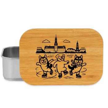 Schlittschuh Mimalistisch Line Art - Lunch Box - silver - Front
