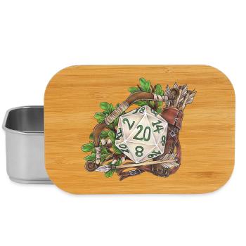 Rollenspiel Tabletop D20 Würfel Geschenk Ranger - Lunch Box - Silber - Vorne