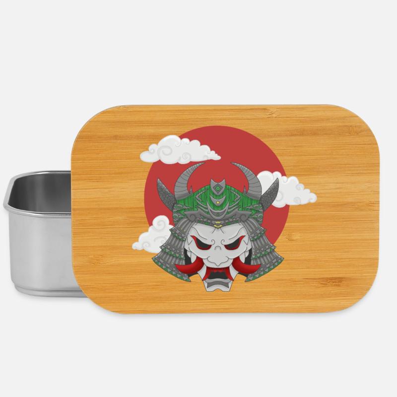 Oni x Samurai Graugrün - Lunch Box - Silber