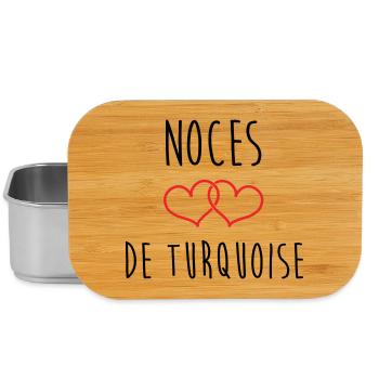 Noces de Turquoise 18 ans de mariage - Boîte à goûter - argent - Devant