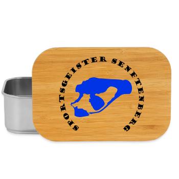 Logo Sportsgeister Senftenberg with lake silhouette - Lunch Box - silver - Front