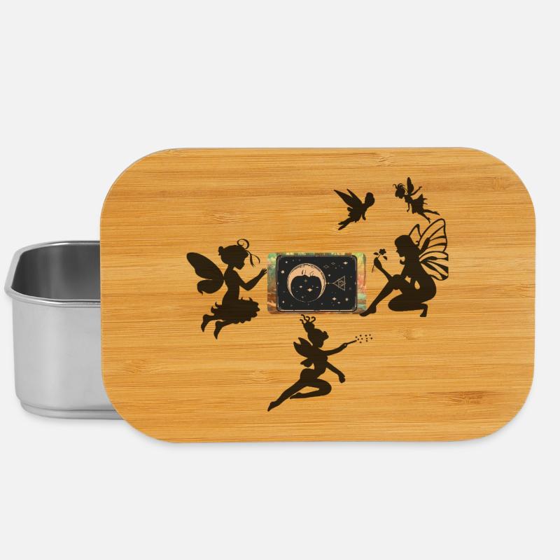 Crescent Moon with Stars - Lunch Box - silver