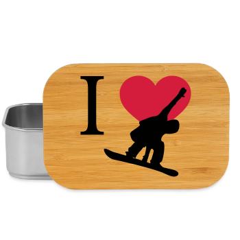 J'aime Snowboarding - Boîte à goûter - argent - Devant