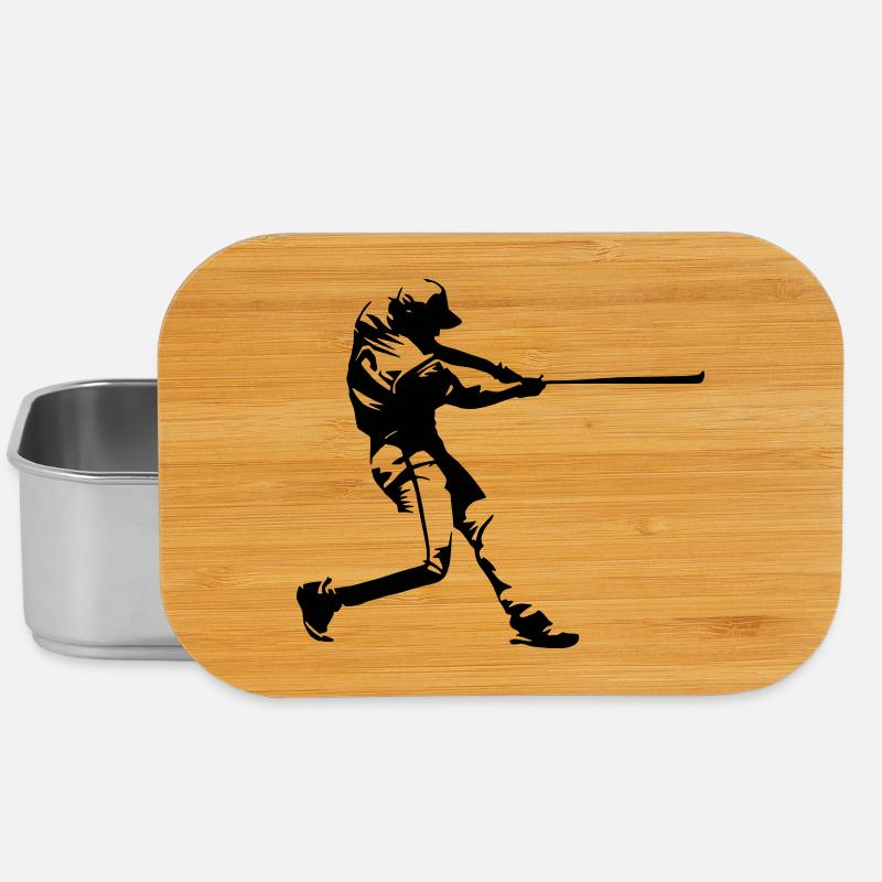 Baseball - Baseballspieler - Lunch Box - Silber
