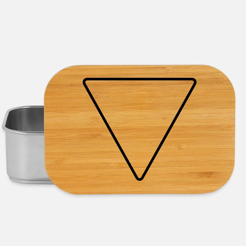 Triangle avec coins arrondis comme panneau d’avertissement - Boîte à goûter - argent