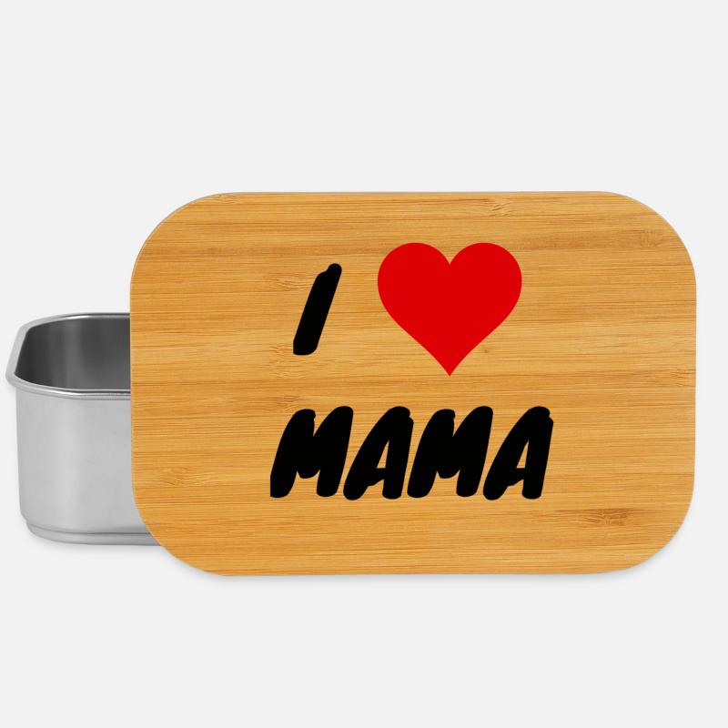 Ich LIEBE MAMA, Muttertag, Mama ist süß, Mutter # - Lunch Box - Silber