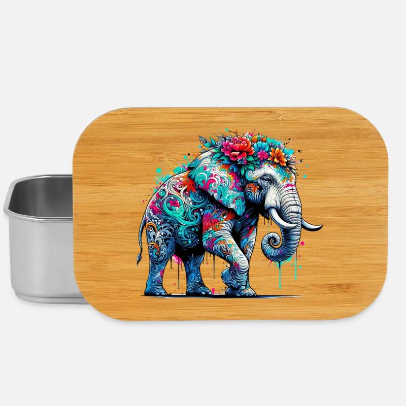 Elefant - Lunch Box - Silber