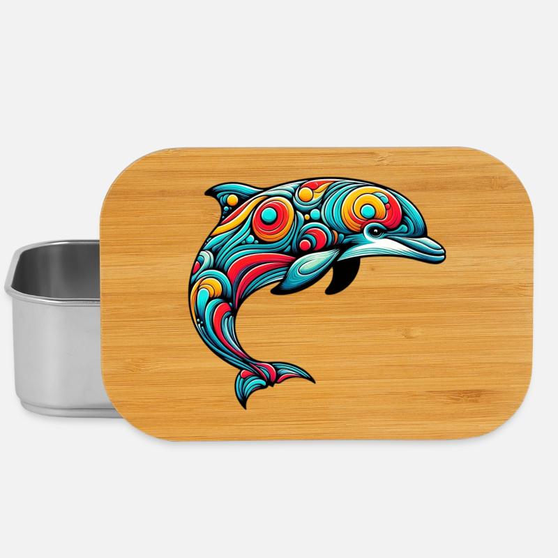 Delfin - Lunch Box - Silber