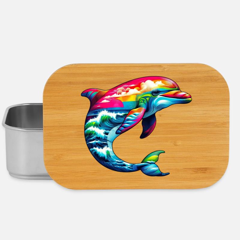 Delfin - Lunch Box - Silber
