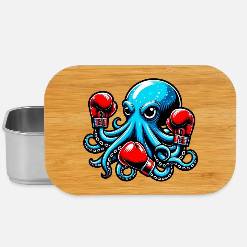 Krake - Lunch Box - Silber