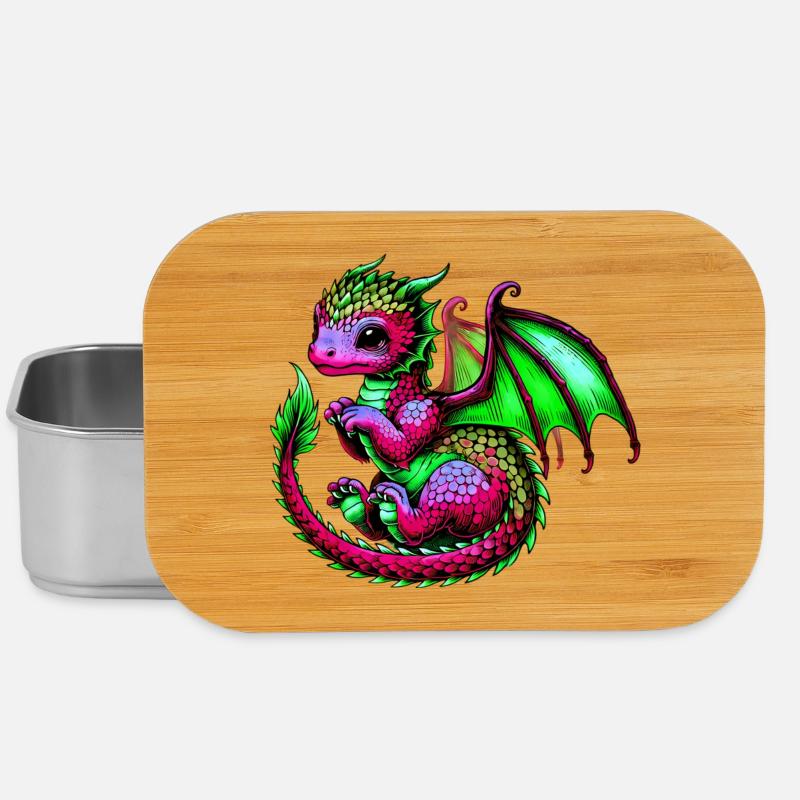 Drache - Lunch Box - Silber