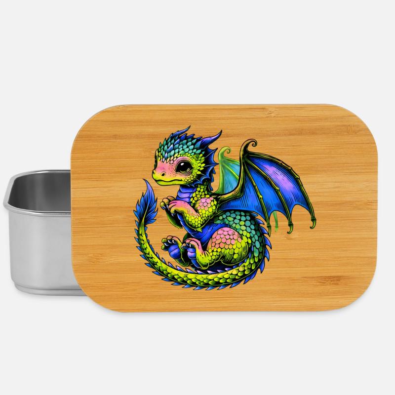 Drache - Lunch Box - Silber
