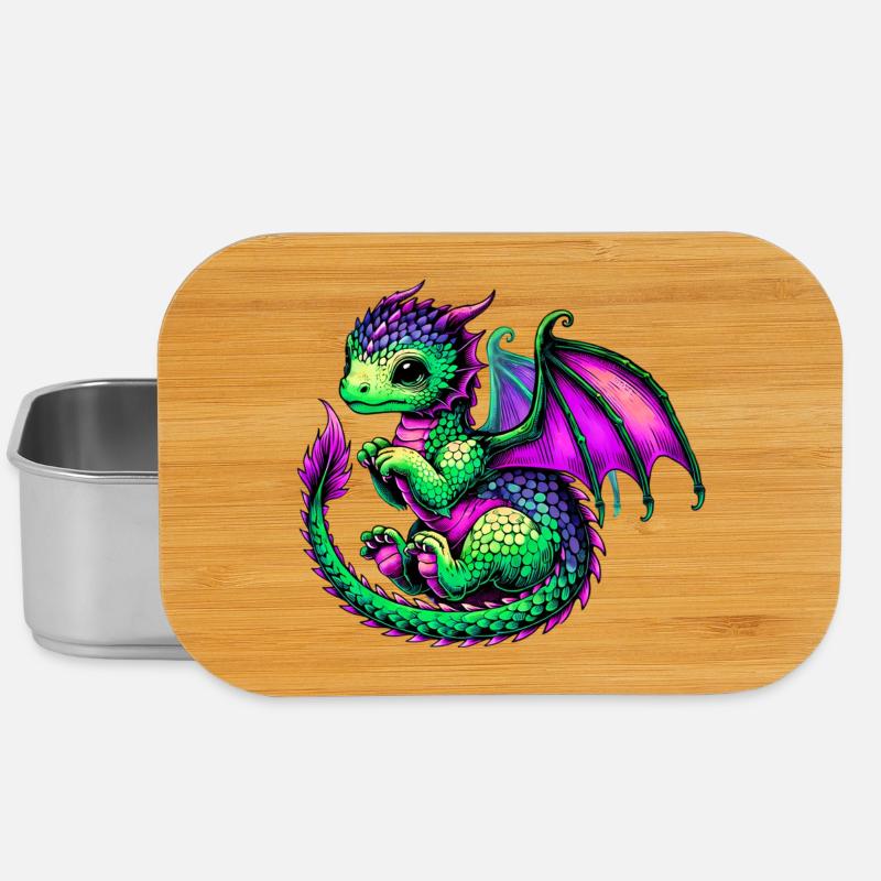 Drache - Lunch Box - Silber