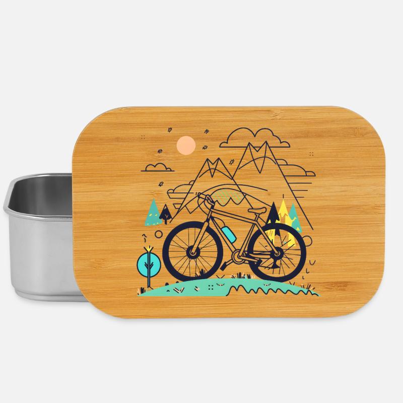 Fahrradfahrer - Lunch Box - Silber