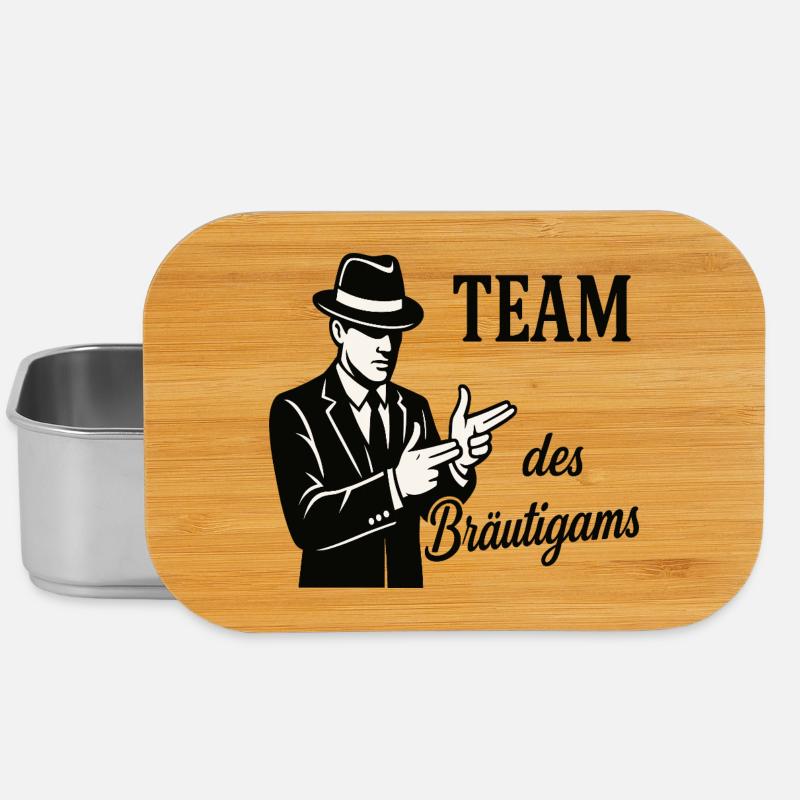 Team des Bräutigams Logo Tee - Lunch Box - Silber