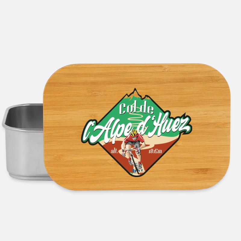 Col de l'Alpe d'Huez Radfahrer - Lunch Box - Silber