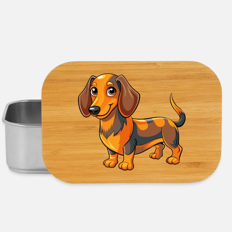 Dackel - Lunch Box - Silber