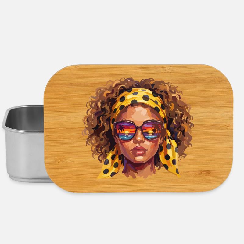 Frau mit Sonnenbrille - Lunch Box - Silber
