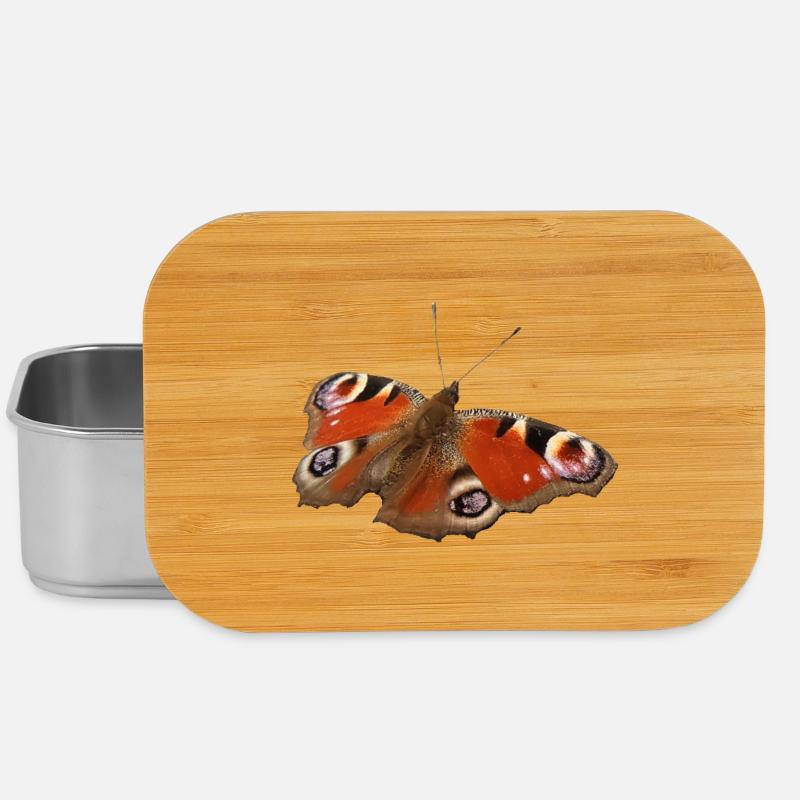 Papillon ozone rouge - Boîte à goûter - argent
