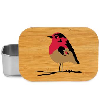 Rotkehlchen - Lunch Box - Silber - Vorne