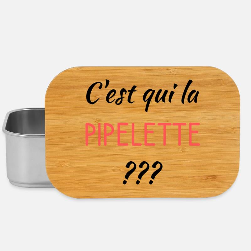 C'est qui la pipelette - Boîte à goûter - argent