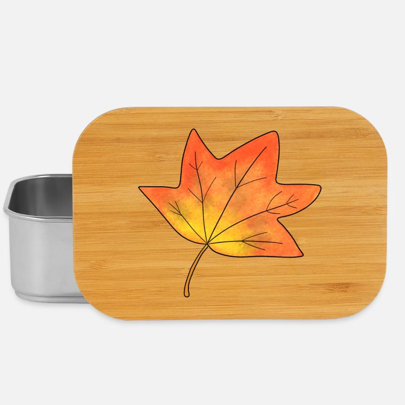 Feuille d’automne feuille d’érable - Boîte à goûter - argent