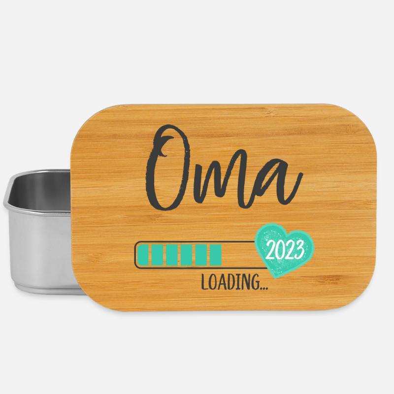 Oma Loading 2023 Herz Junge Werdende Großmutter - Lunch Box - Silber