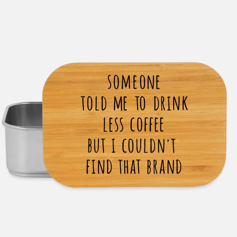 Weniger Kaffee - Lunch Box - Silber