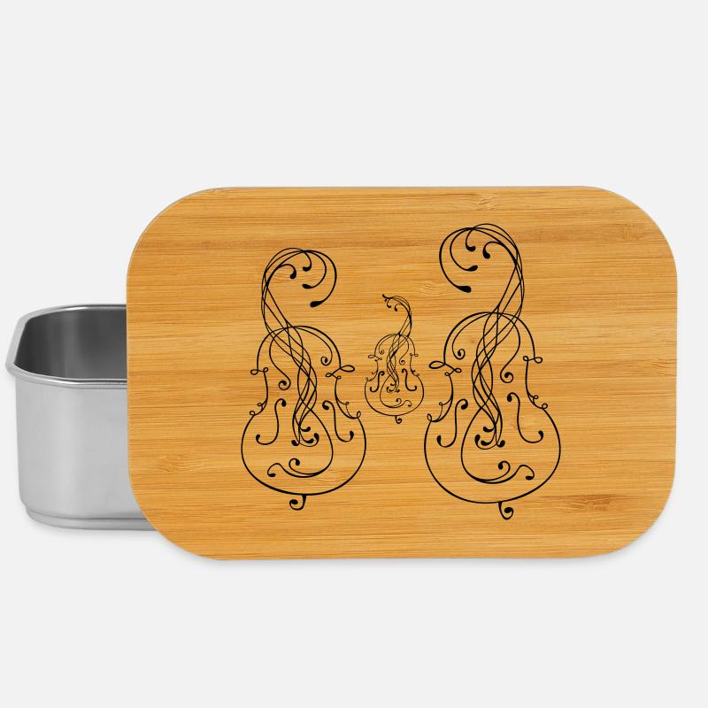 Famille de violoncelles - Boîte à goûter - argent
