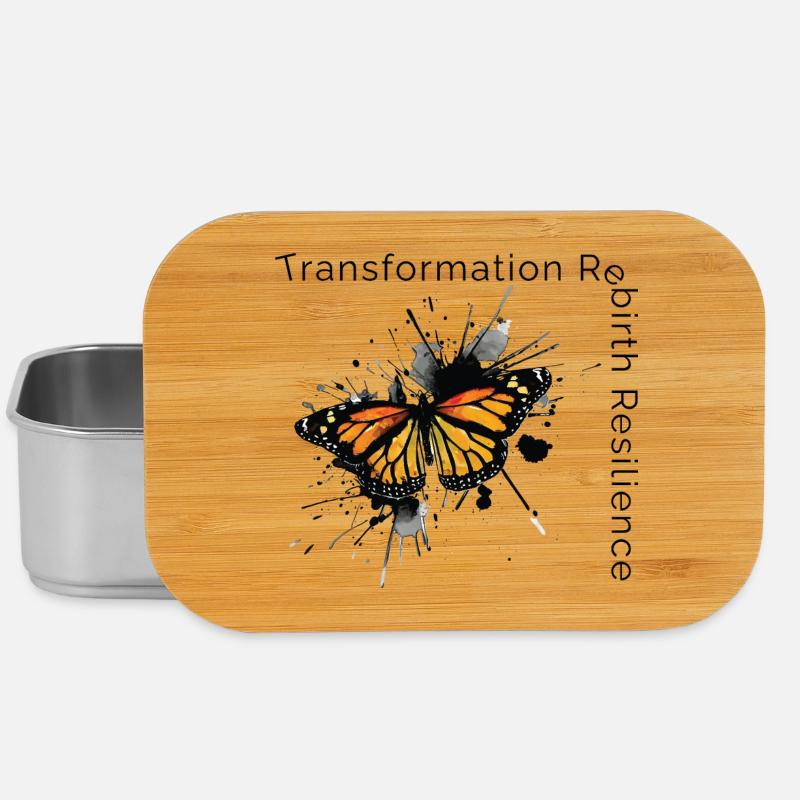 Butterfly - Résilience à la renaissance de la transformation - Boîte à goûter - argent