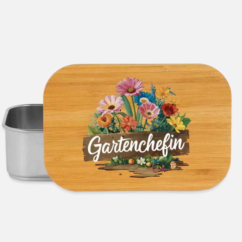 Gartenarbeit Gartenchefin - Lunch Box - Silber