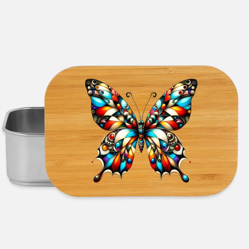 Schmetterling - Lunch Box - Silber
