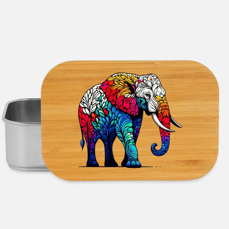 Elefant - Lunch Box - Silber