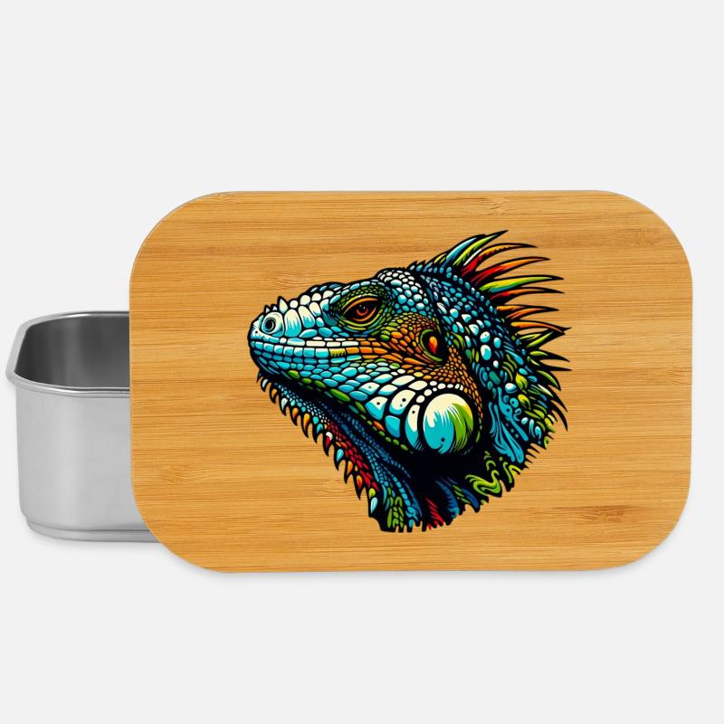 Leguan - Lunch Box - Silber