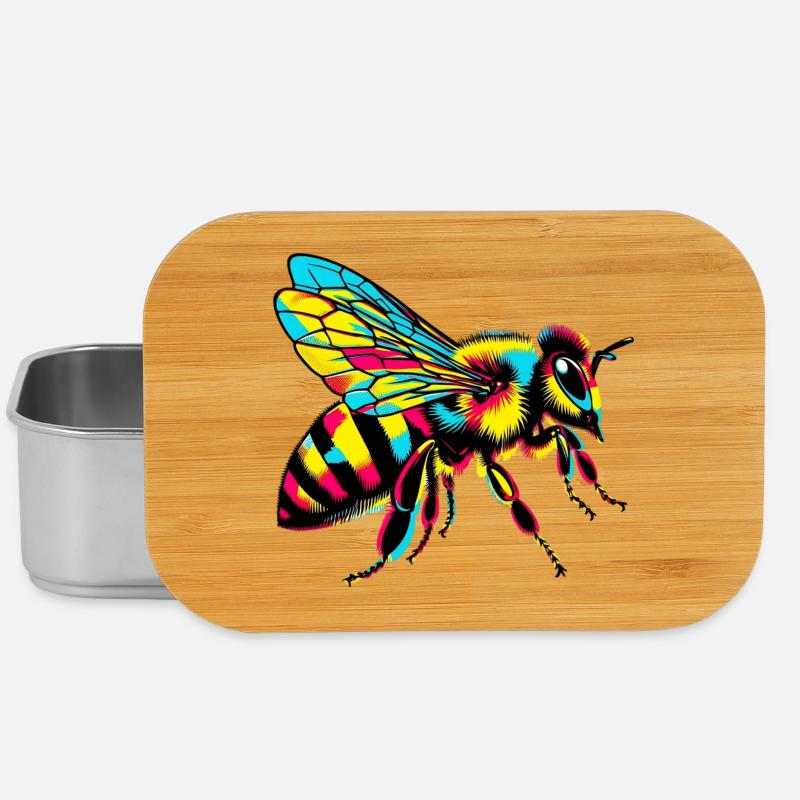 Biene - Lunch Box - Silber