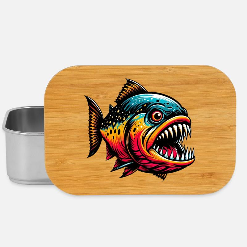 Piranha - Lunch Box - Silber