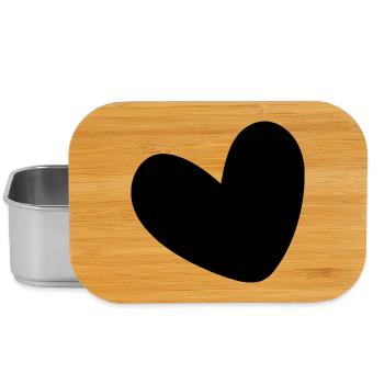 Heart filled in one color - Lunch Box - silver - Front