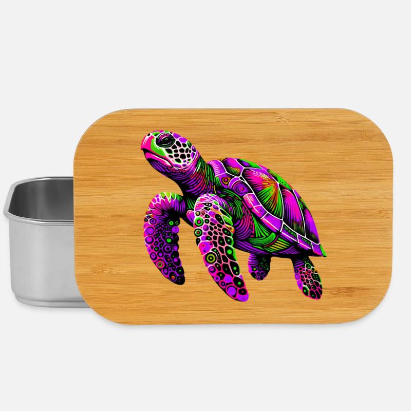 Schildkröte - Lunch Box - Silber