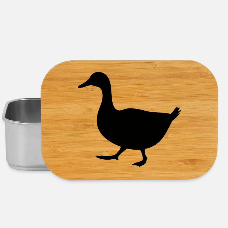 Silhouette de canard marchant - Boîte à goûter - argent