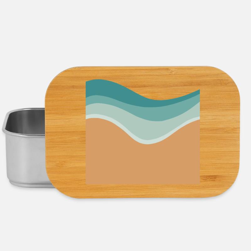 Minimaler Strand - Lunch Box - Silber