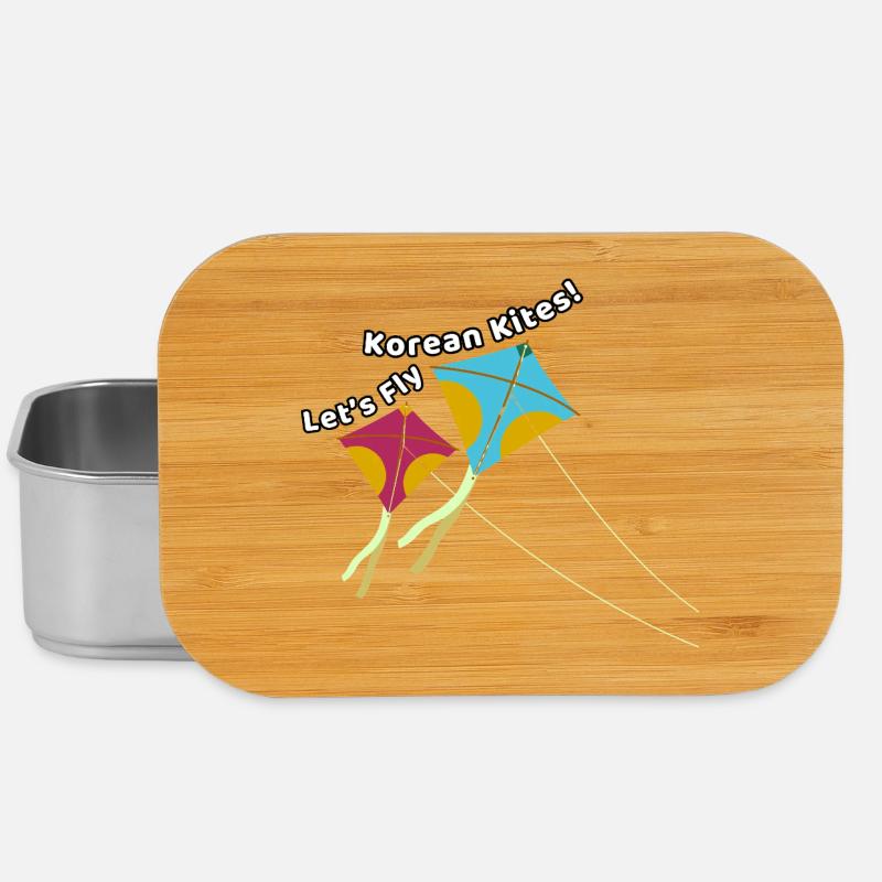 Let’s fly Korean kites – Drachen Design - Lunch Box - Silber
