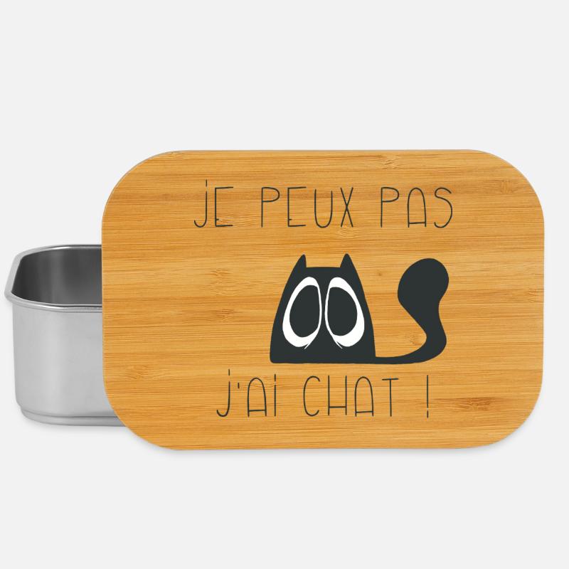 Je peux pas j'ai chat triste - Boîte à goûter - argent