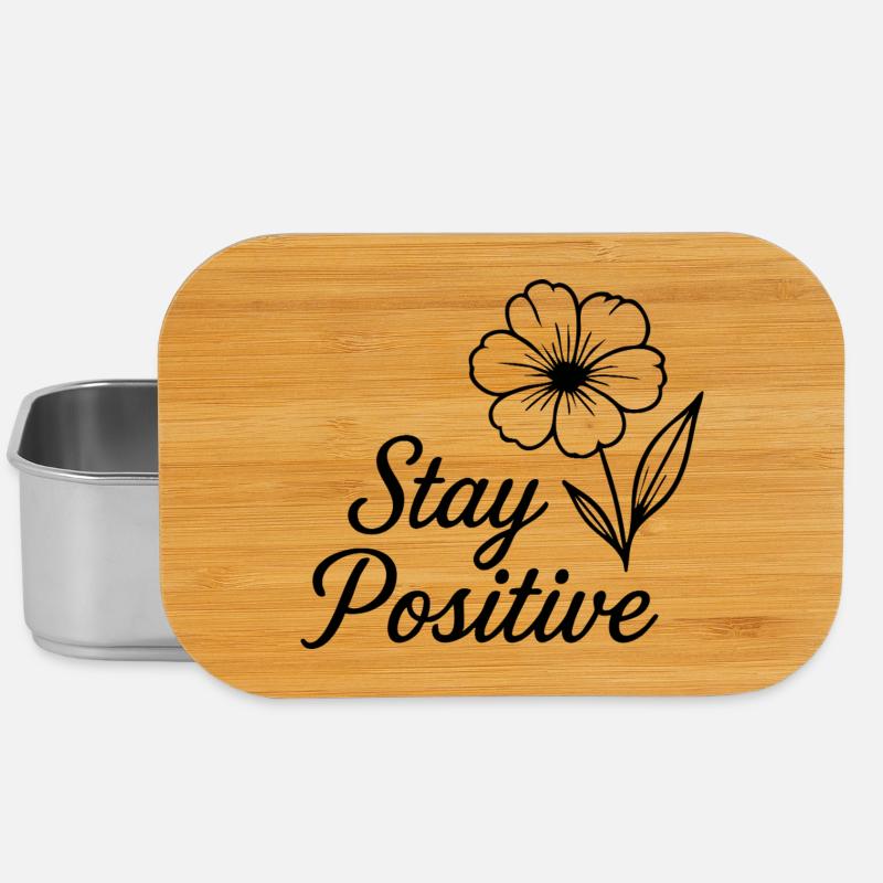Restez positif - Boîte à goûter - argent