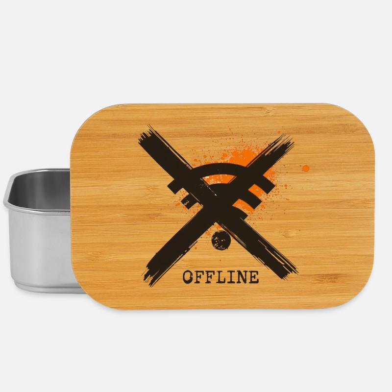Chronically Offline - Digital Detox Art by Free Ar - Lunch Box - Silber