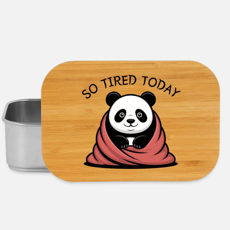 Panda Cuddle Dream Under Blanket - Lunch Box - silver