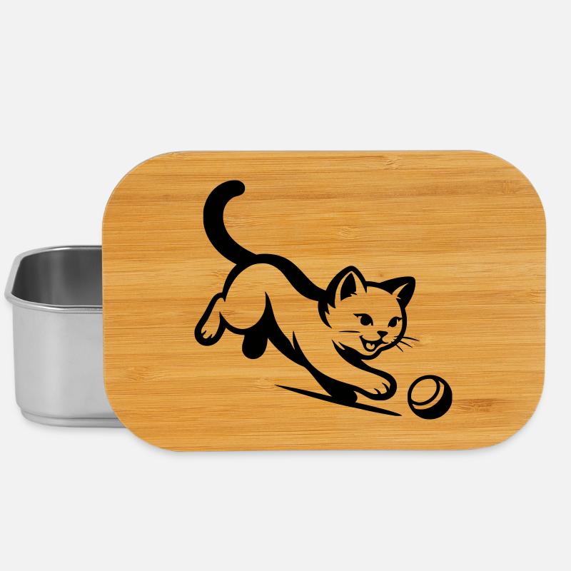 Cat - Lunch Box - silver